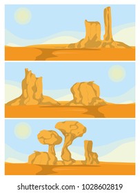 Desert rock mountains