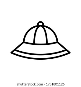 Desert safari hat, icon. Simple line, outline vector elements of wilderness icons for ui and ux, website or mobile application