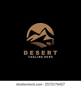 Desert or sahara wilderness logo outdoor adventure emblems, badges patches design