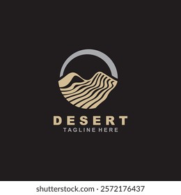 Desert or sahara wilderness logo outdoor adventure emblems, badges patches design