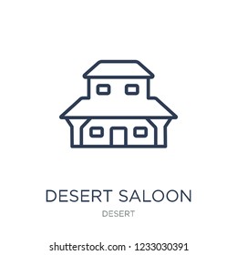 Desert saloon icon. Trendy flat vector Desert saloon icon on white background from Desert collection, vector illustration can be use for web and mobile, eps10