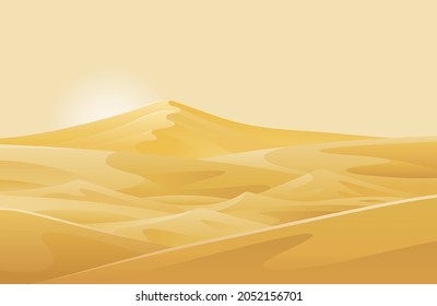 Desert and Sand Dune Background, Natural Scenery and Environment View