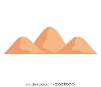 desert sand dunes isolated icon