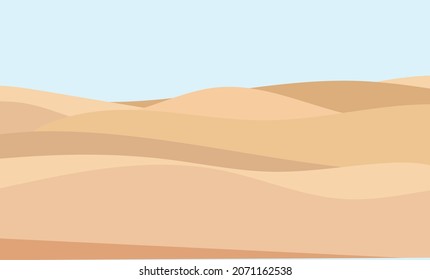 desert sand dunes landscapes vector illustration background
