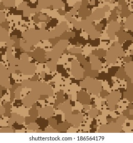 Desert seamless digital camouflage vector