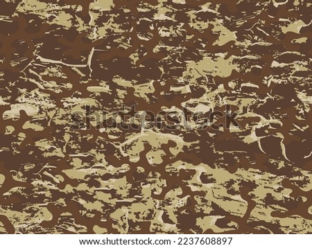 Desert Seamless Fashion Vector Combat Art. Repeated Dark Monochrome Graphic Military Fabric.  Khaki Seamless Abstract Graphic Camo Pattern. Repeated Brown Vector Army Backdrop. 
