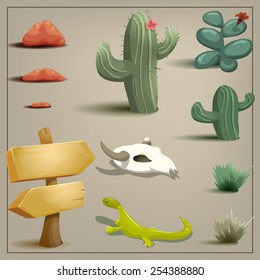 Desert set. Vector illustrations.