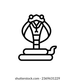 Desert Snake Outline Icon Vector Illustration