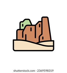 Desert Stone Icon Vector Illustration