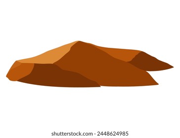 Piedras del desierto, Elementos rocosos de montañas, acantilados o cañones en África, México, Arizona o Texas. Conjunto de dibujos animados de Vector de escombros naranja marrón, rocas ásperas, arenisca aislada sobre fondo blanco