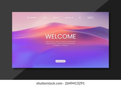 Desert Sunset Landing Page Gradient Background