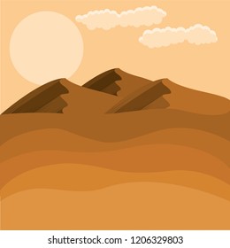 desert sunset manger scene background