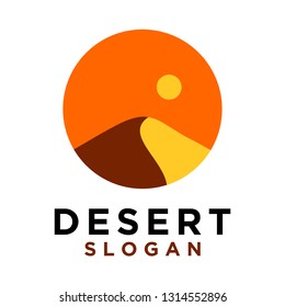 desert sunset sunrise logo icon designs vector