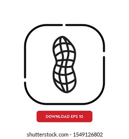 Desert symbol, peanut outline vector icon