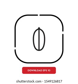 Desert symbol, peanut outline vector icon