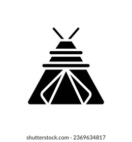 Desert Tent Filled Icon Vector Illustration