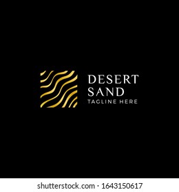 desert texture abstract illustrations for elegant company logos, plus gold and silver colors make the logo look luxurious