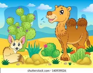 Desert theme image 4 - eps10 vector illustration.