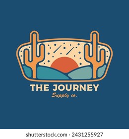 Desert theme vector artwork for t-shirts prints, posters and other uses.