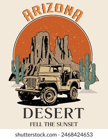 Desert theme vector artwork for t-shirts prints, posters, and other uses,  graphic print design for apparel, t shirt, sticker, poster, wallpaper and others. Cactus modern art vector, Western desert, 