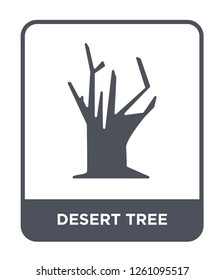 desert tree icon vector on white background, desert tree trendy filled icons from Desert collection, desert tree simple element illustration