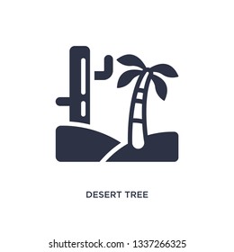 desert tree isolated icon. Simple element illustration from desert concept. desert tree editable logo symbol design on white background. Can be use for web and mobile.