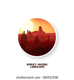 Desert trip. Extreme tourism and traveling. Back to nature. Sands.Exploring Africa. Horizon line with sky,stars. Mountains, flying birds.