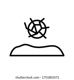 Desert tumbleweed icon. Simple line, outline vector elements of wilderness icons for ui and ux, website or mobile application