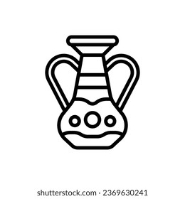 Desert Vase Outline Icon Vector Illustration