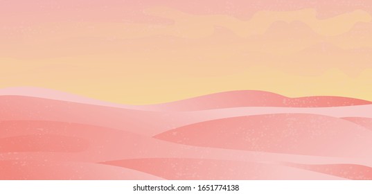 Desert vector background. Landscape with popular gradient.