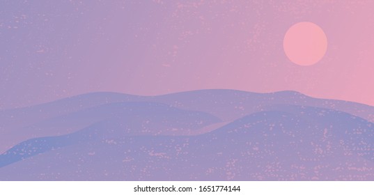 Desert vector background. Landscape with popular gradient.