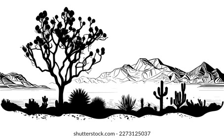 sahara desert clipart black and white
