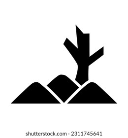 Desert Vector Glyph Icon For Personal And Commercial Use.
