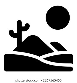 desert vector icon illustration asset