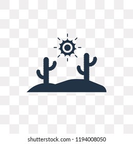 Desert vector icon isolated on transparent background, Desert transparency concept can be used web and mobile