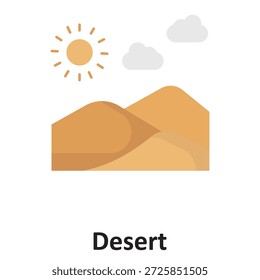 Icono del Vector del desierto que puede modificar o editar fácilmente

