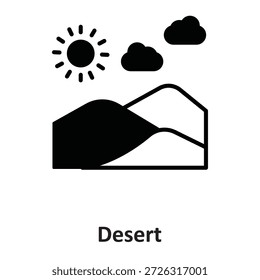 Icono del Vector del desierto que puede modificar o editar fácilmente

