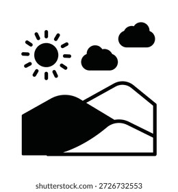 Icono del Vector del desierto que puede modificar o editar fácilmente

