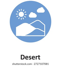 Icono del Vector del desierto que puede modificar o editar fácilmente

