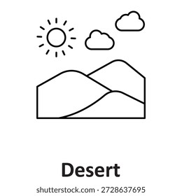 Icono del Vector del desierto que puede modificar o editar fácilmente

