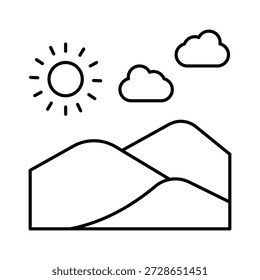Icono del Vector del desierto que puede modificar o editar fácilmente

