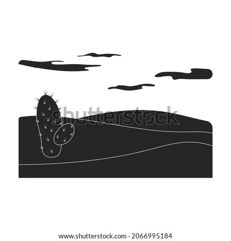 Desert vector icon.Blac vecktor icon isolated on white background desert.