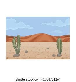 Desert vector icon.Cartoon vector icon isolated on white background desert.