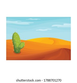 Desert vector icon.Cartoon vector icon isolated on white background desert.