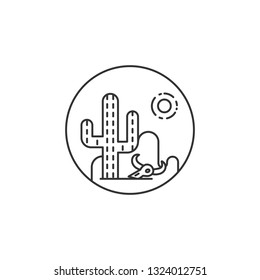 Desert vector illustration, logo