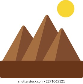 desert  Vector illustration on a transparent background. Premium quality symmbols. Line Color vector icons for concept and graphic design.
