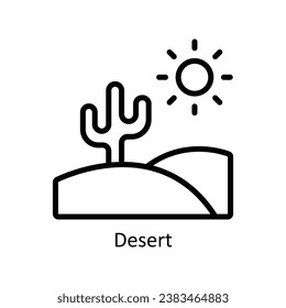 Desert vector outline  Design illustration. Symbol on White background EPS 10 File 