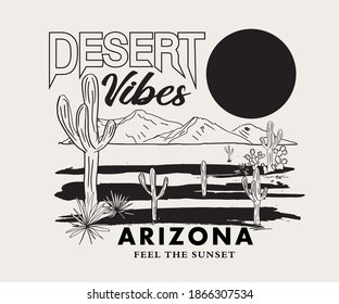 Desert Vibes Arizona vector Design