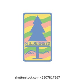 Desert vibes vector graphic print for fashion. Cactus artwork for apparel, t shirt, sticker, poster, wallpaper and others. Desert Badge Design. Vintage Desert. Willderness