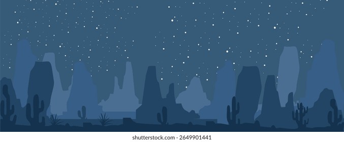 Desert view em verão plana ilustração